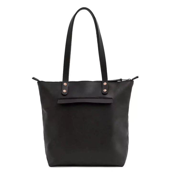Eden SMALL Leather Tote Bag - Zippered