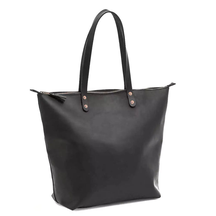 Eden OVERSIZED Leather Tote Bag - Zippered
