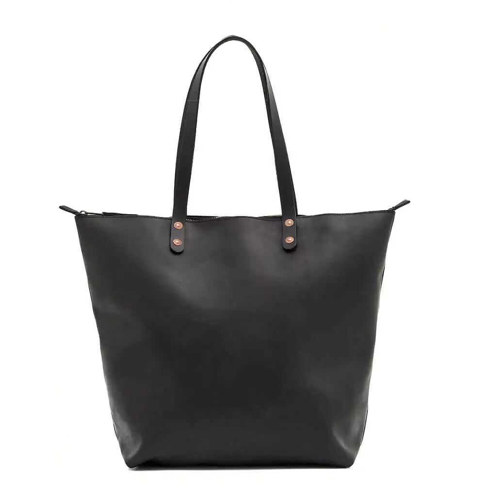 Eden OVERSIZED Leather Tote Bag - Zippered