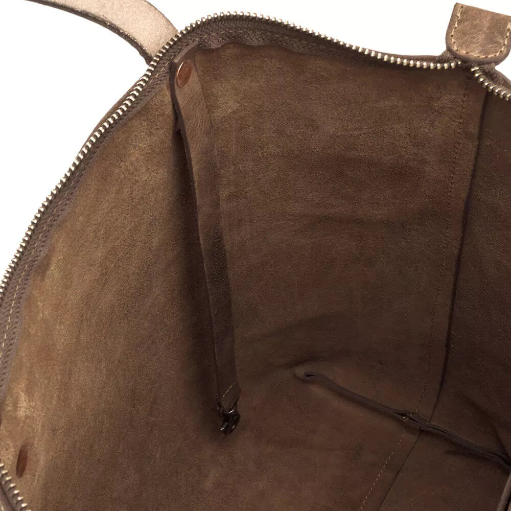 Eden LARGE Leather Tote Bag - Zippered