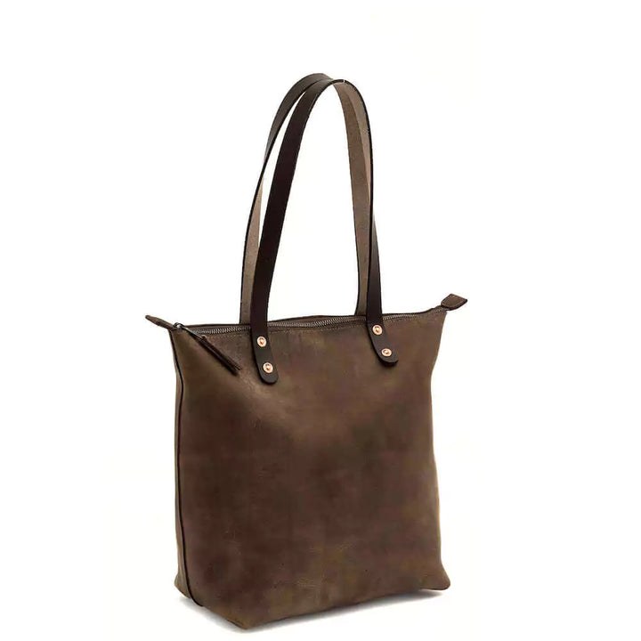 Eden MEDIUM Leather Tote Bag - Zippered
