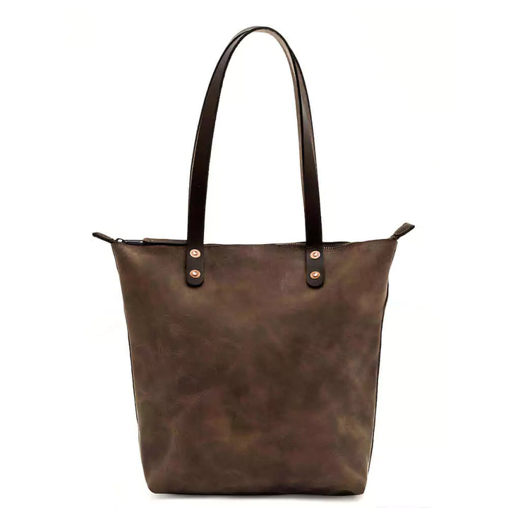 Eden MEDIUM Leather Tote Bag - Zippered