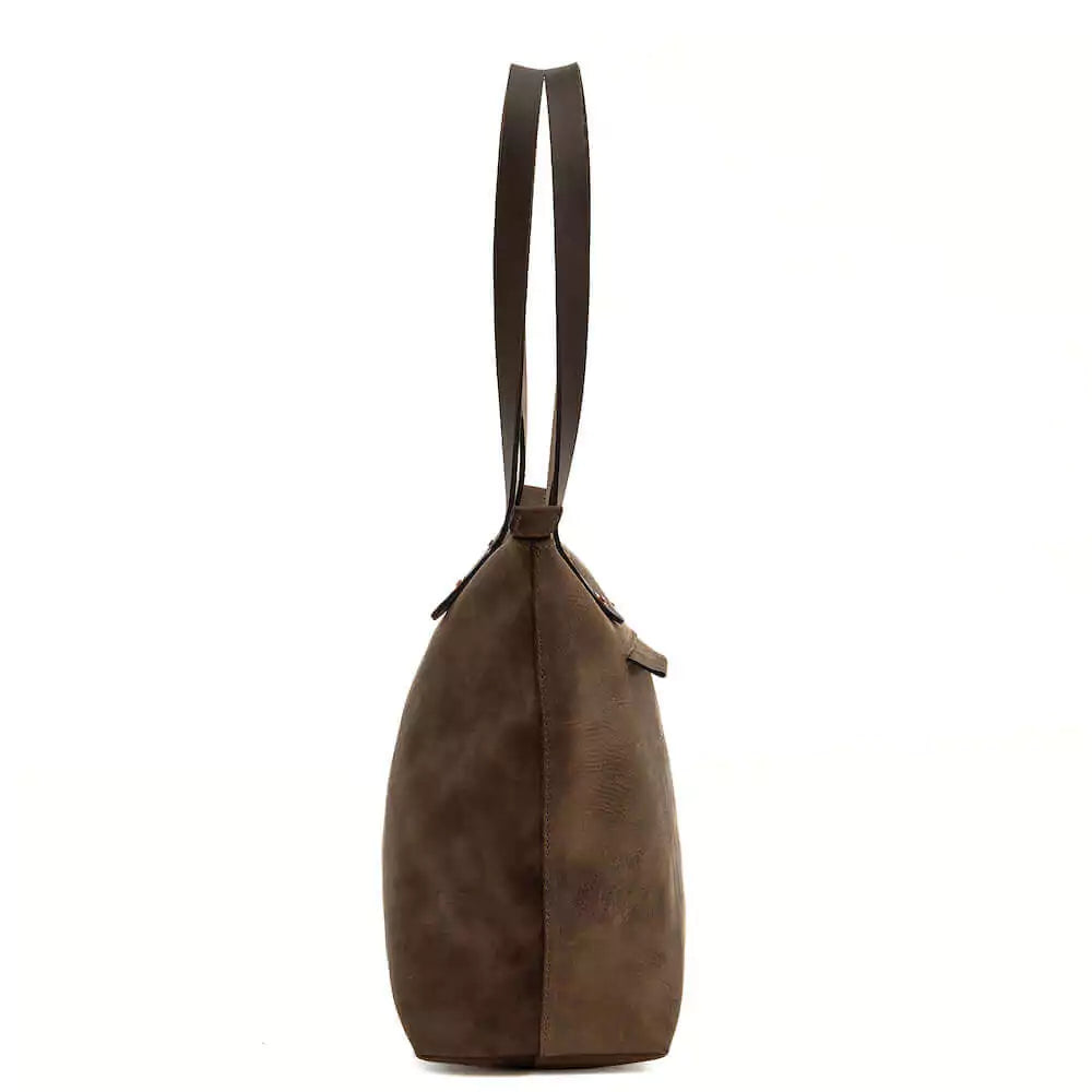 Eden SMALL Leather Tote Bag - Zippered