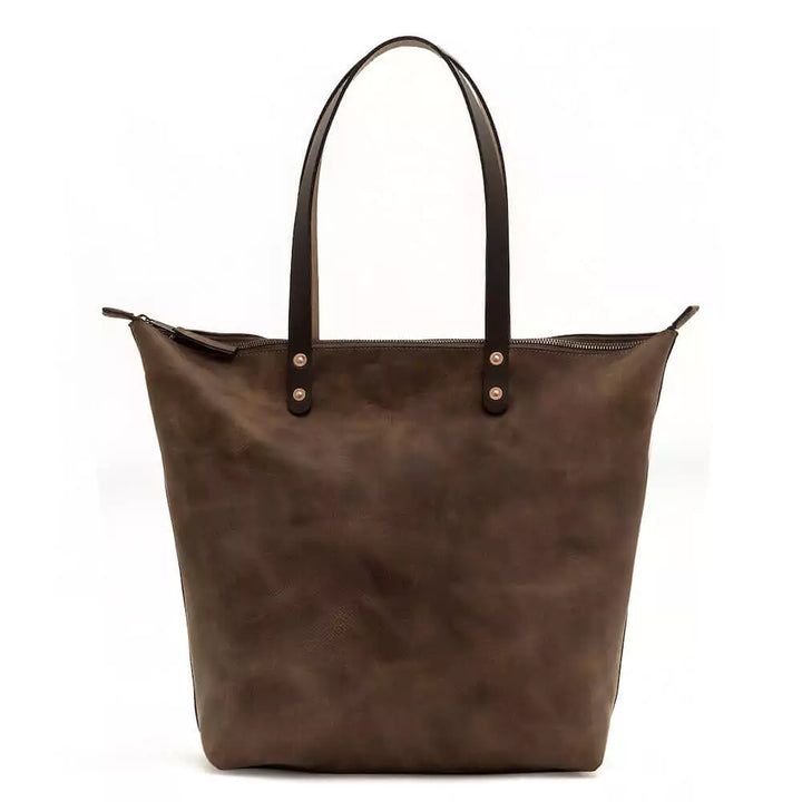 Eden OVERSIZED Leather Tote Bag - Zippered