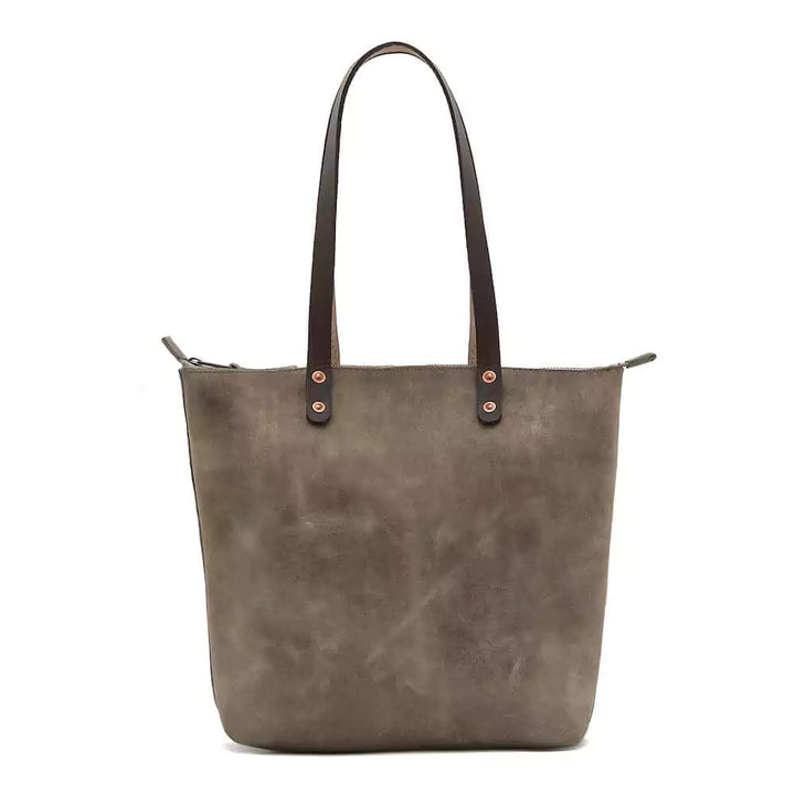 Eden LARGE Leather Tote Bag - Zippered