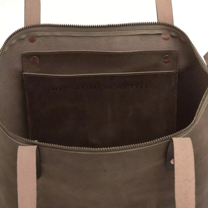 Eden LARGE Leather Tote Bag - Zippered