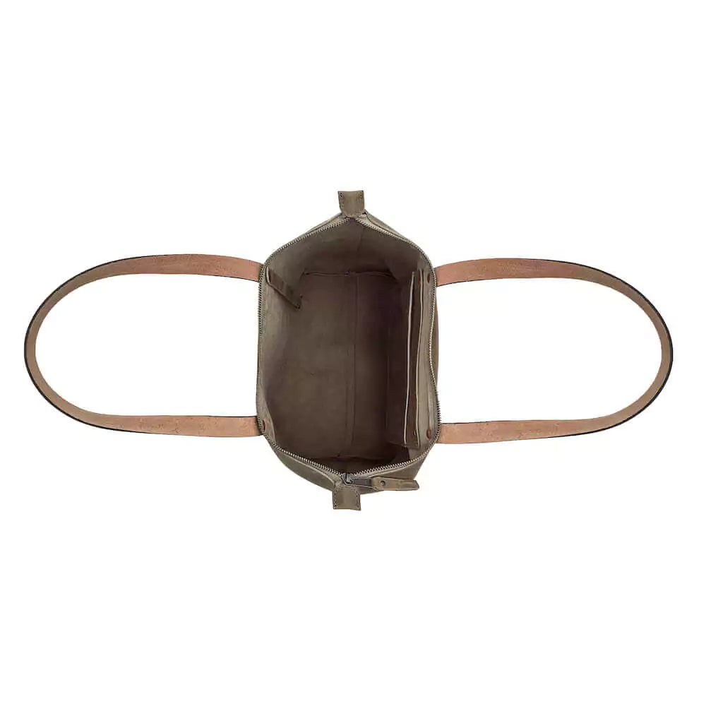 Eden LARGE Leather Tote Bag - Zippered