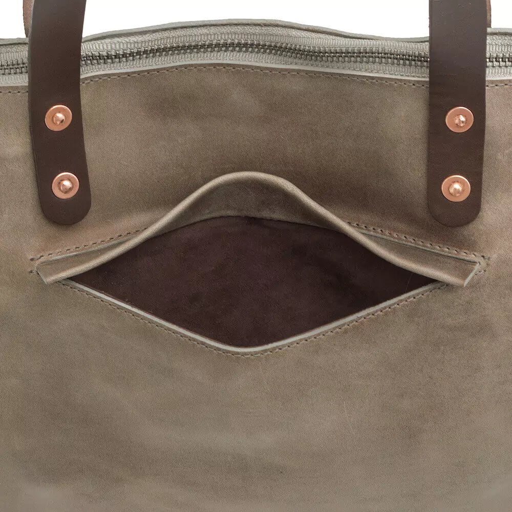 Eden OVERSIZED Leather Tote Bag - Zippered