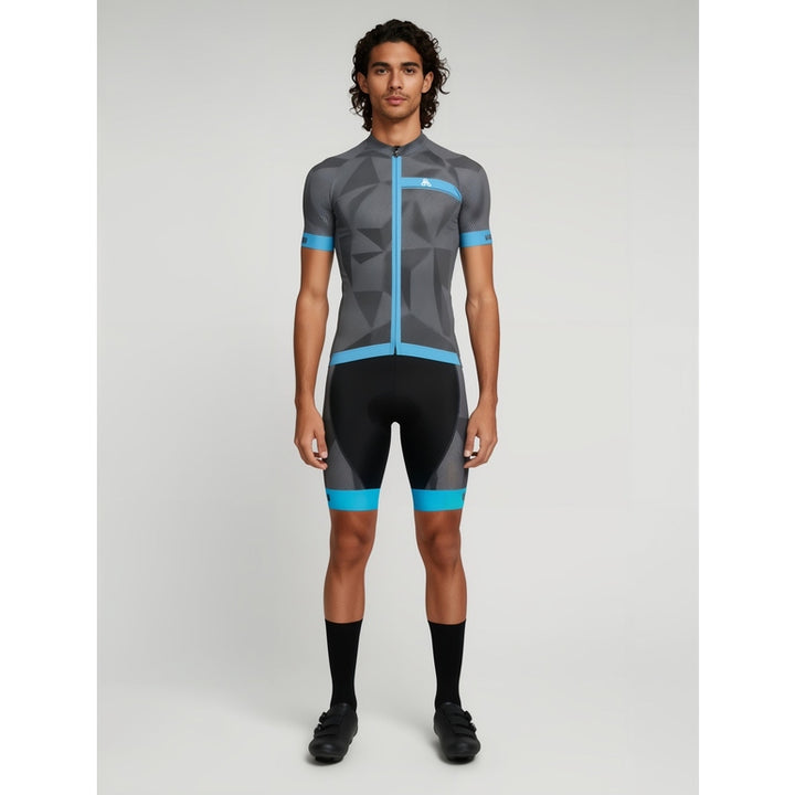 Urban Cycling Men's Elite Graphite Short Sleeve Jerseys / Bib Shorts