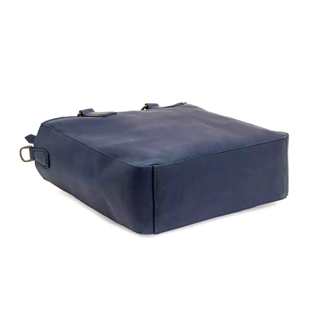 Ellington Leather Market Tote with Zippered Pouch