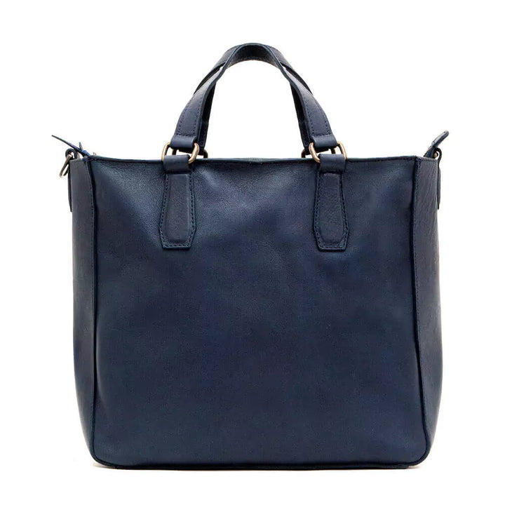 Ellington Leather Market Tote with Zippered Pouch