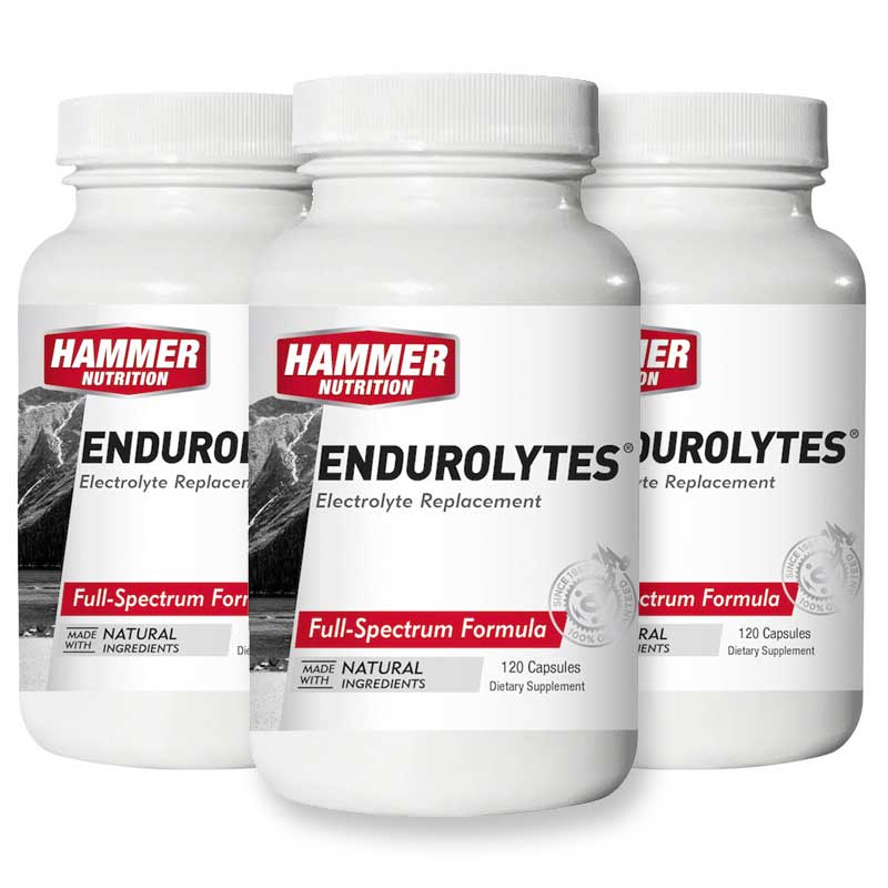 Hammer Endurolytes: THREE Bottles of 120 Capsules