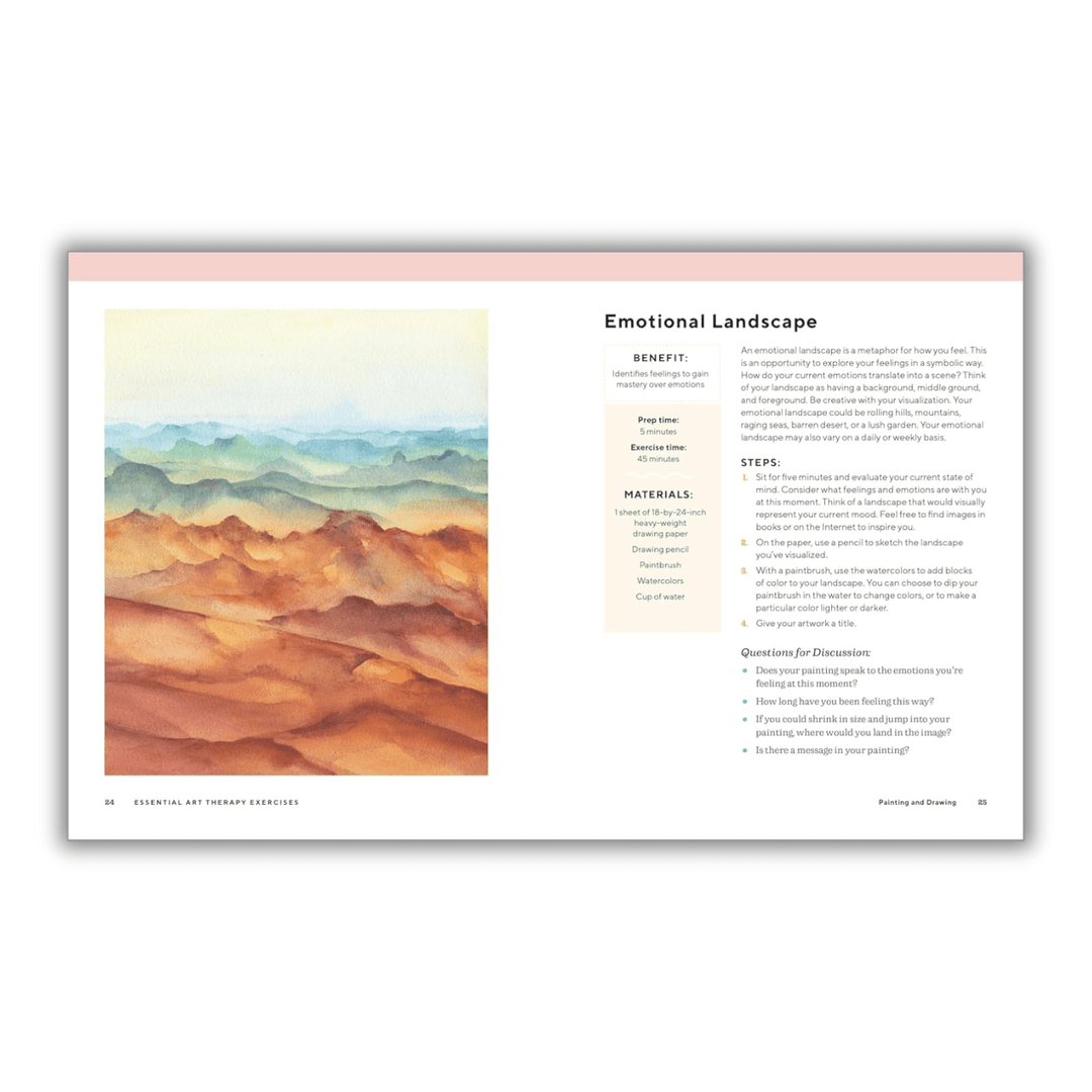 Essential Art Therapy Exercises: Effective Techniques to Manage Anxiety, Depression, and PTSD Spiral Bound