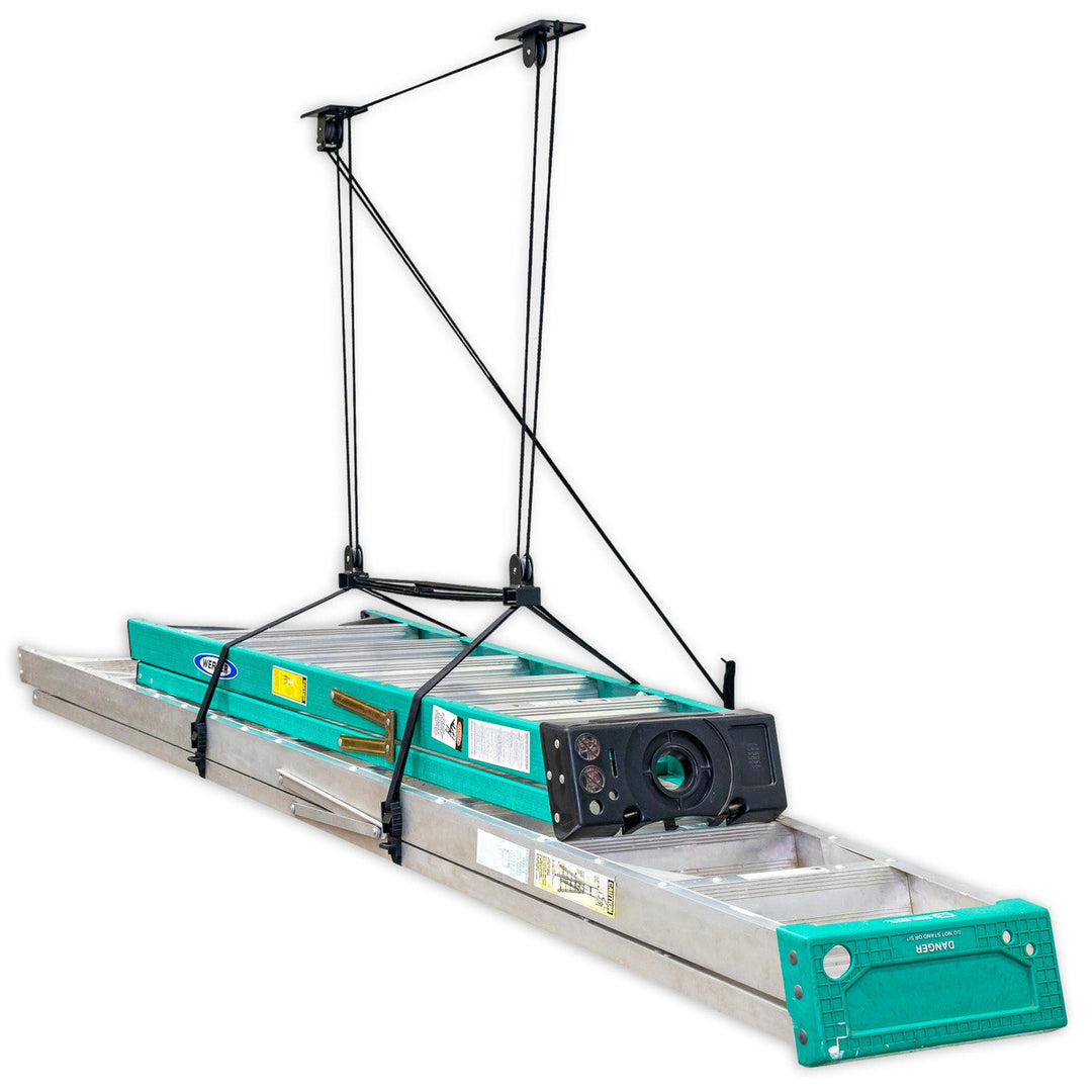 Garage Ladder Storage Hoist for Easy Ceiling Storage