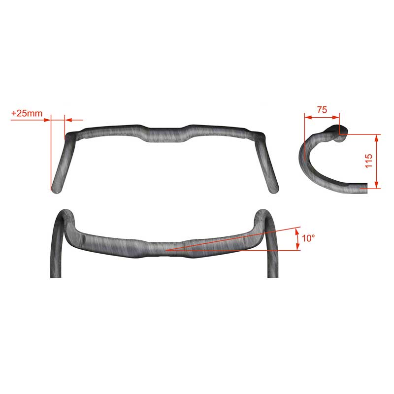 FSA K-Wing AGX Carbon Compact Road Bar