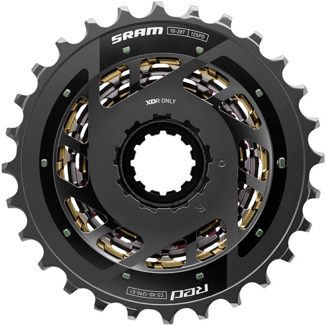 sram xg-1290 e1 12 speed: cassette rainbow xd-r