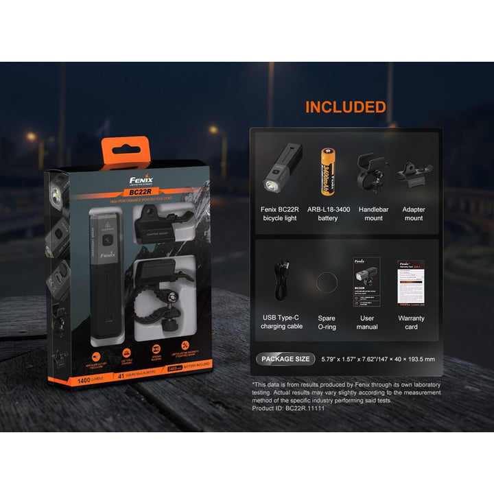 Fenix BC22R High-Performance Road Bike Light