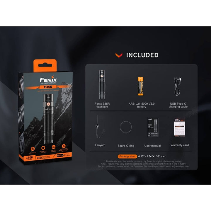 Fenix E35R High-Performance Rechargeable LED Flashlight