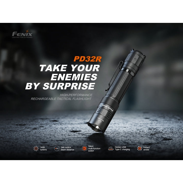 Fenix PD32R Rechargeable Silent Switch LED Flashlight