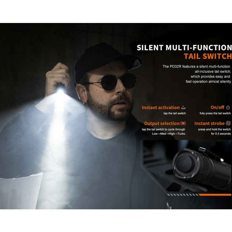 Fenix PD32R Rechargeable Silent Switch LED Flashlight