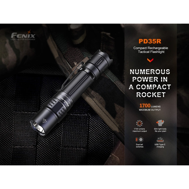 Fenix PD35R Compact Rechargeable Tactical Flashlight