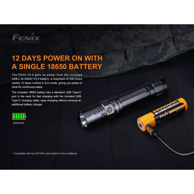 Fenix PD35 V3.0 Everyday Carry Flashlight - 1700 Lumens