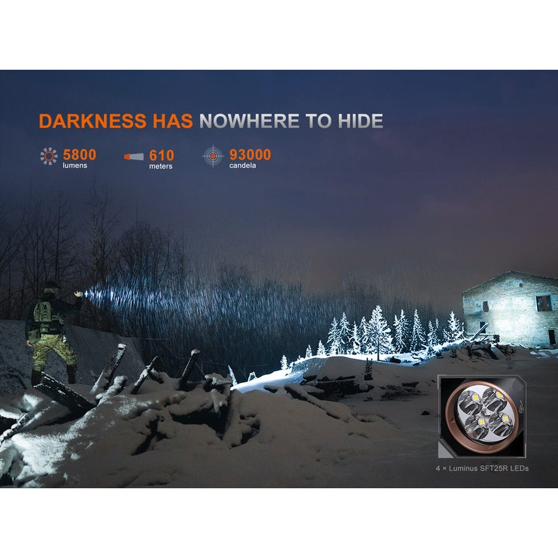 Fenix TK35R Rechargeable High-Performance Tactical Flashlight with UV Output