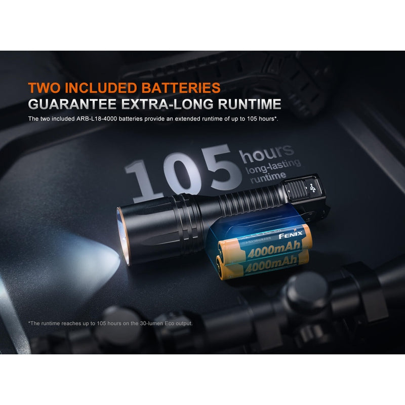 Fenix TK35R Rechargeable High-Performance Tactical Flashlight with UV Output