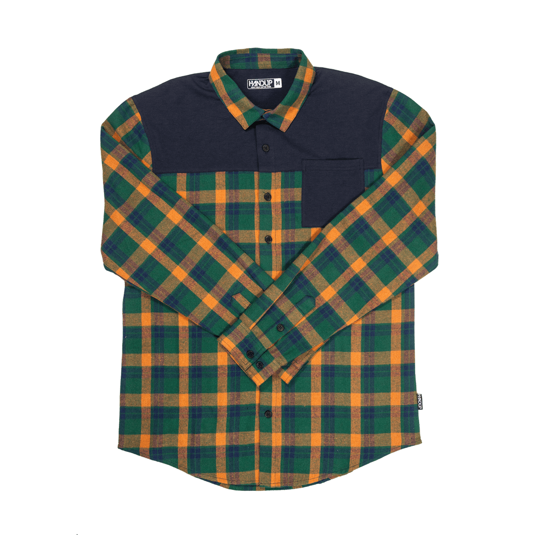 Handup FlexTop Flannel - Forest Green/Golden Mustard