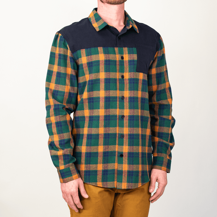 Handup FlexTop Flannel - Forest Green/Golden Mustard