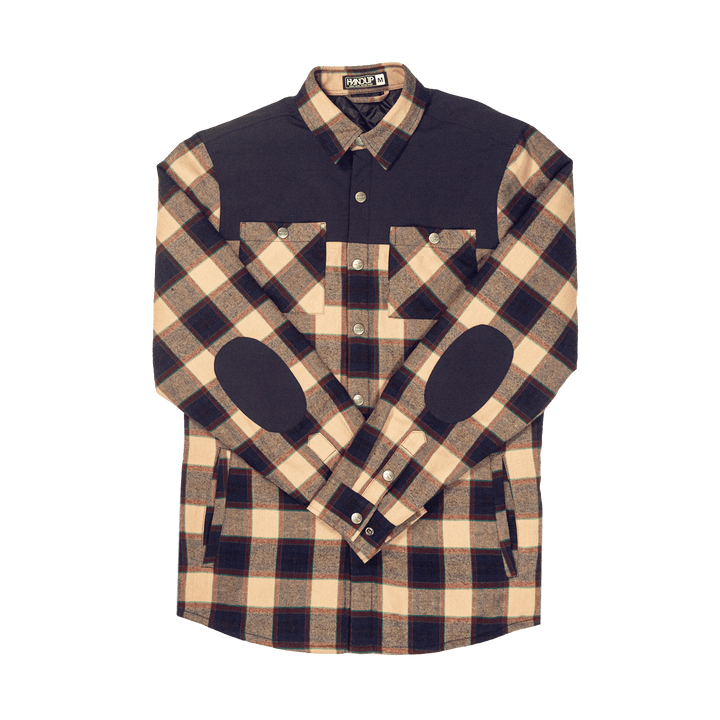 Handup Flannel Jacket - Navy/Tan Plaid