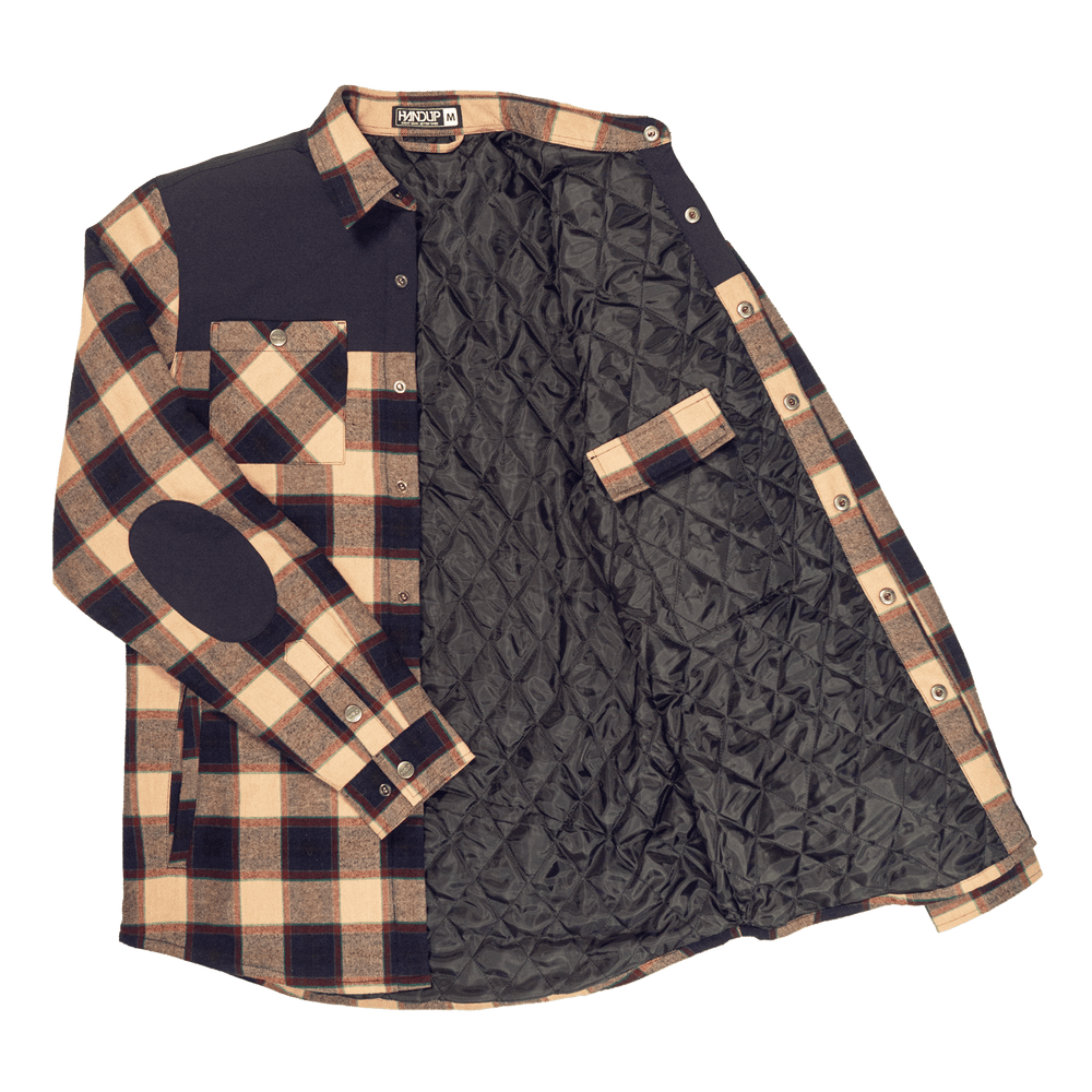 Handup Flannel Jacket - Navy/Tan Plaid