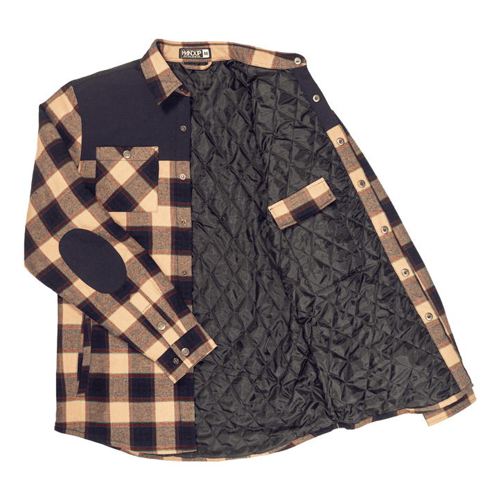 Handup Flannel Jacket - Navy/Tan Plaid