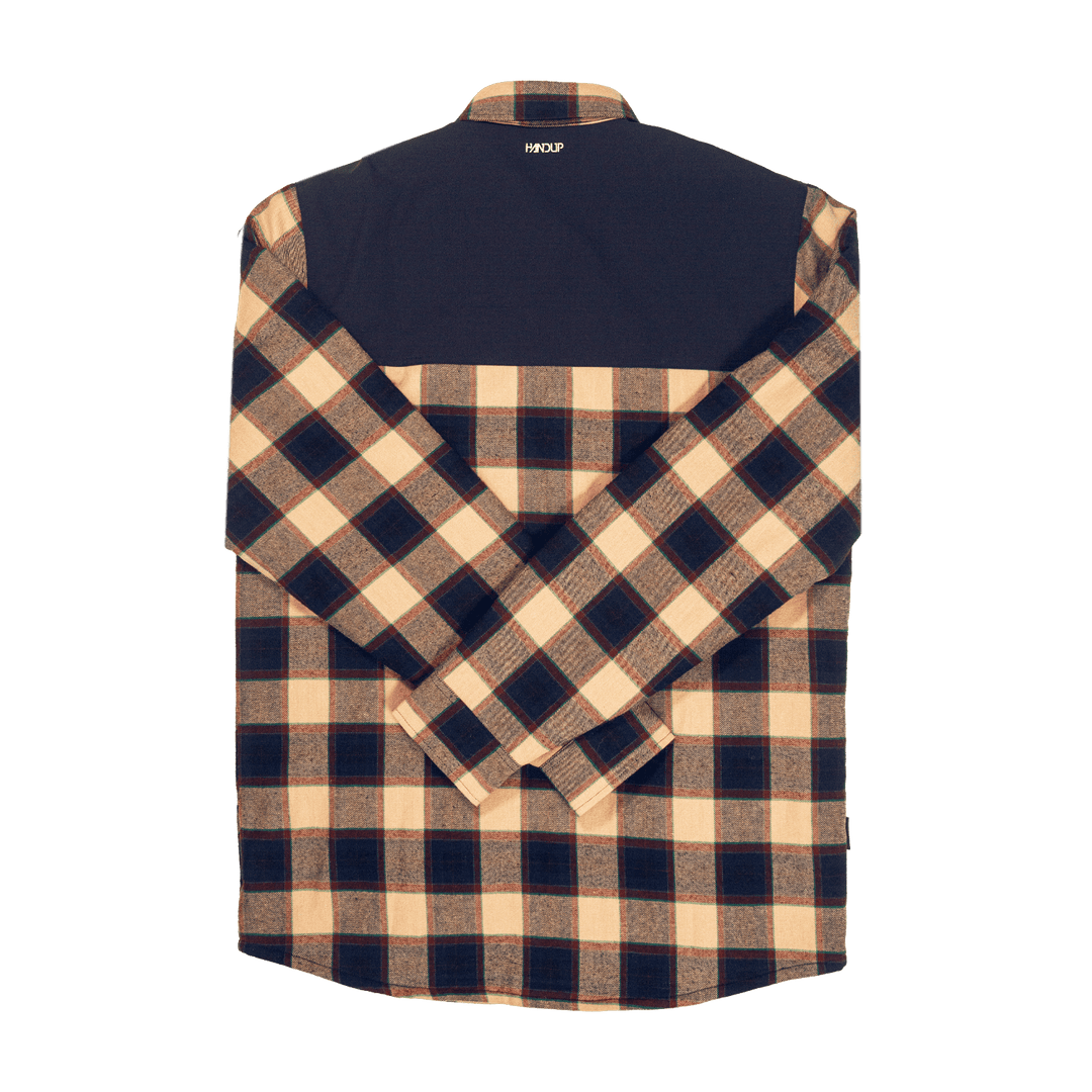 Handup Flannel Jacket - Navy/Tan Plaid