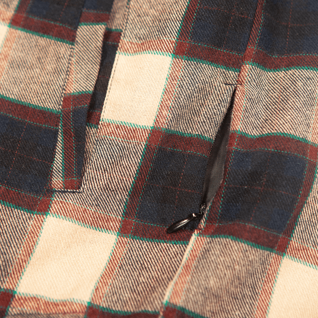 Handup Flannel Jacket - Navy/Tan Plaid