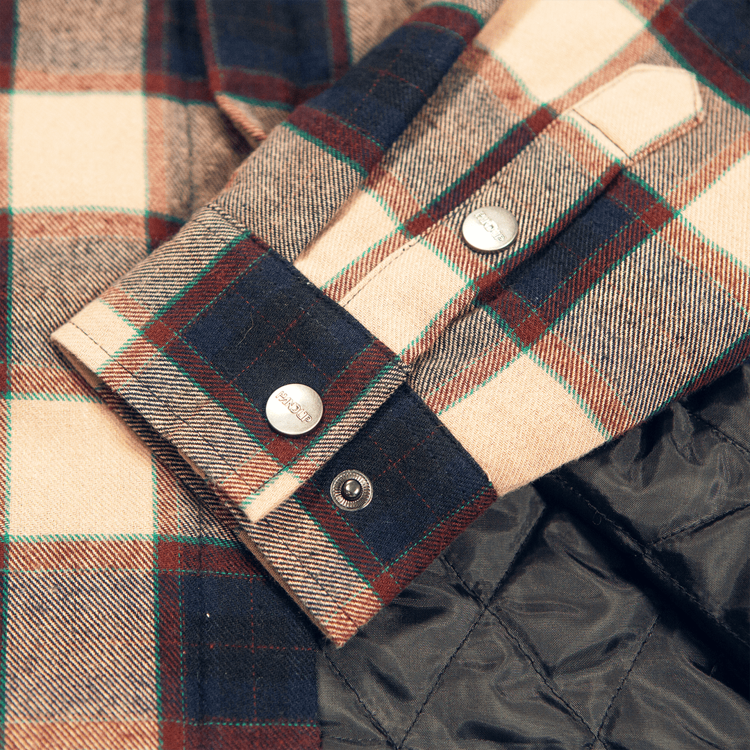 Handup Flannel Jacket - Navy/Tan Plaid