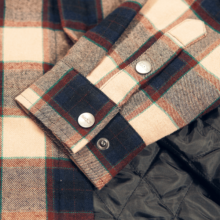 Handup Flannel Jacket - Navy/Tan Plaid