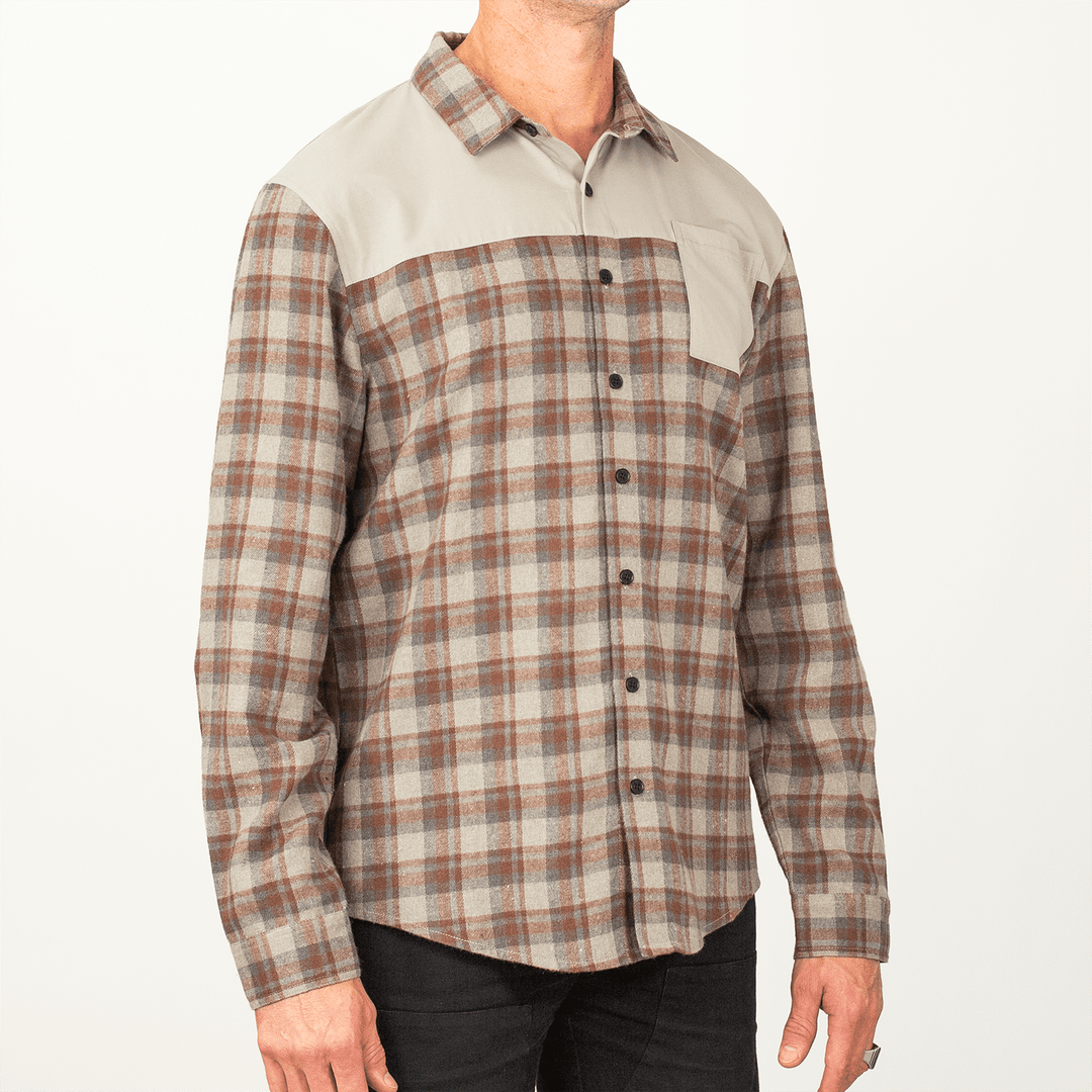 Handup FlexTop Flannel - Saddle Brown/Sand