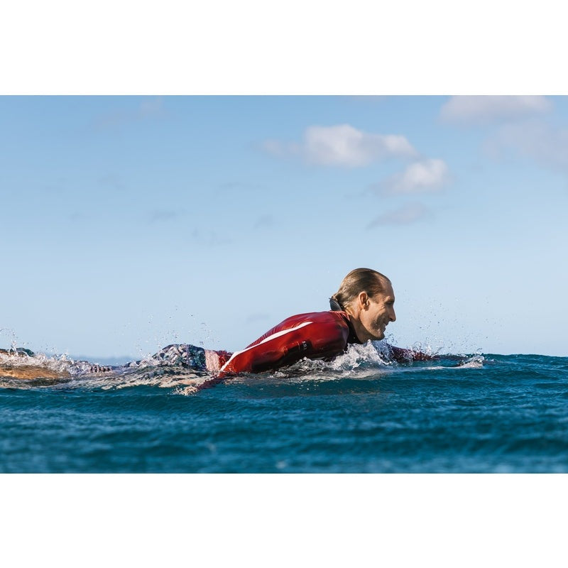 WAIHANA Maroon Carvico Hooded Surf Rash Guard