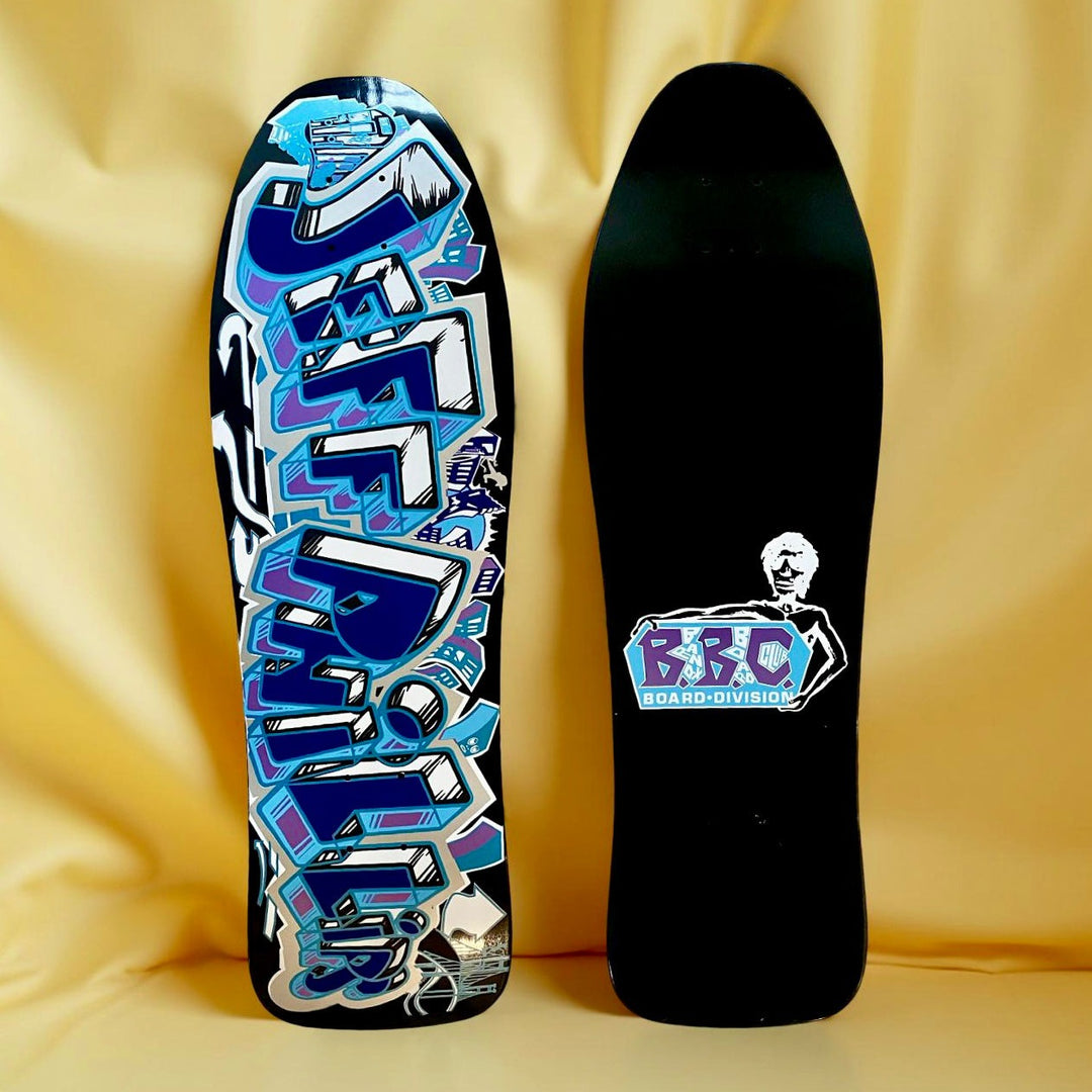 Jeff Phillips GRAFFITI Ultra Limited Edition, Black Metallic Reverse HAND-PAINTED BBC Deck 1 of 15