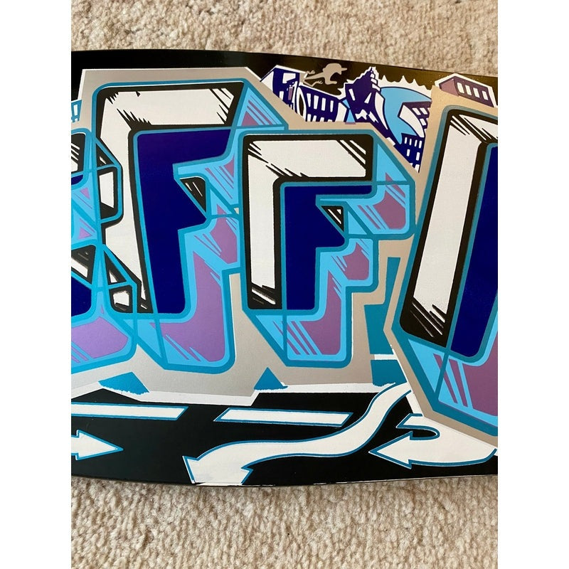 Jeff Phillips GRAFFITI Ultra Limited Edition, Black Metallic Reverse HAND-PAINTED BBC Deck 1 of 15