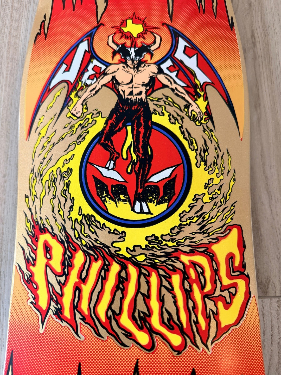 Jeff Phillips DevilMan METALLIC GOLD Limited Edition, BBC Deck HAND-PAINTED 1 of 5