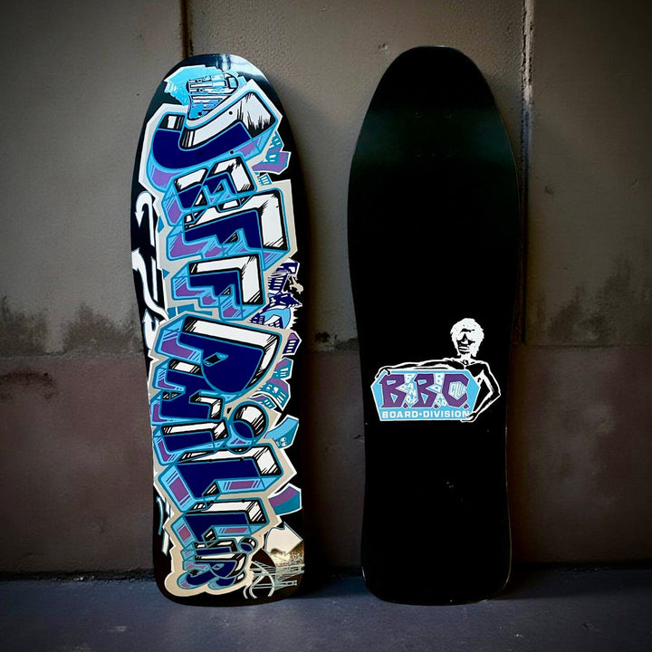 Jeff Phillips GRAFFITI Ultra Limited Edition, Black Metallic Reverse HAND-PAINTED BBC Deck 1 of 15