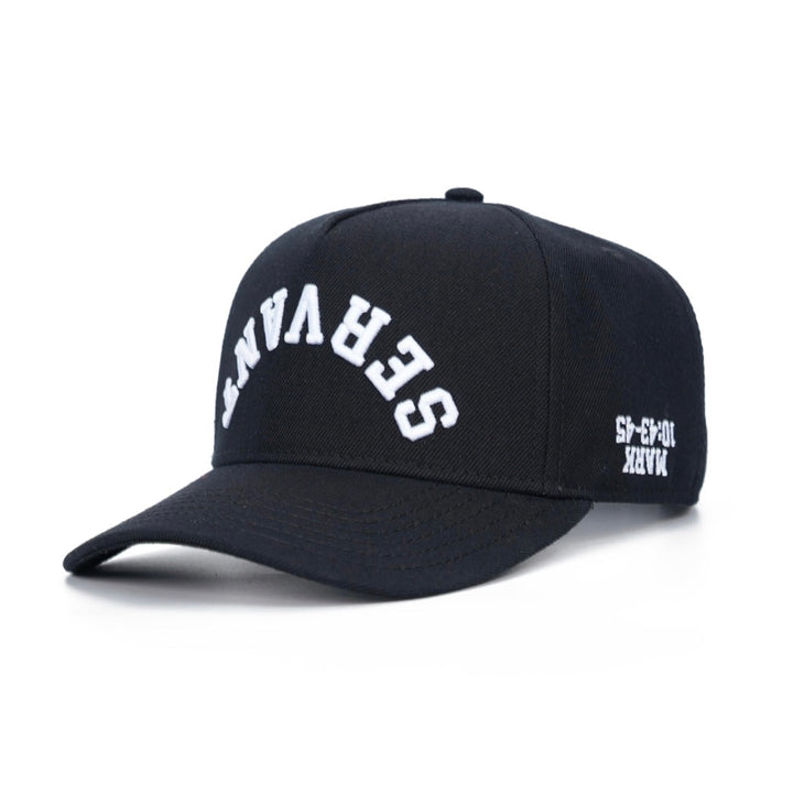 ‘SERVANT’ Premium Wool Blend SnapBack - Black/White