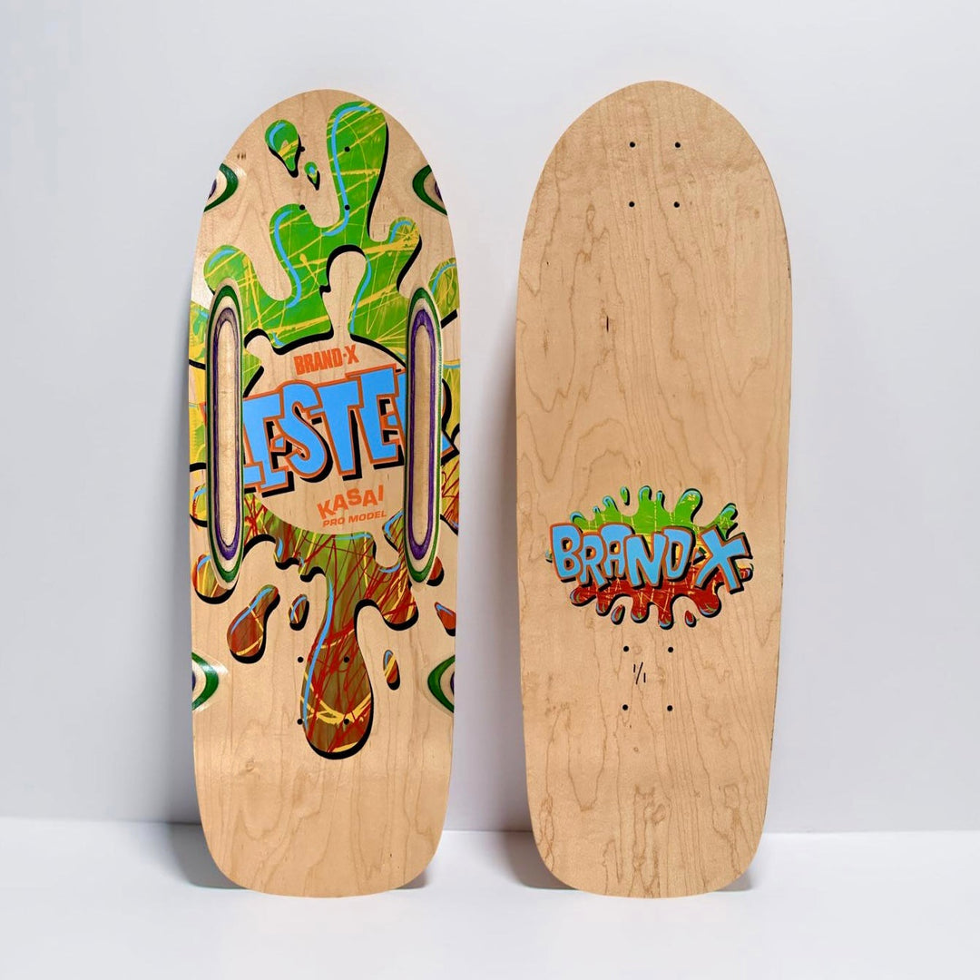 Lester Kasai 10”x30” HAND-PAINTED, Routed ONE OF A KIND Deck 1 of 1