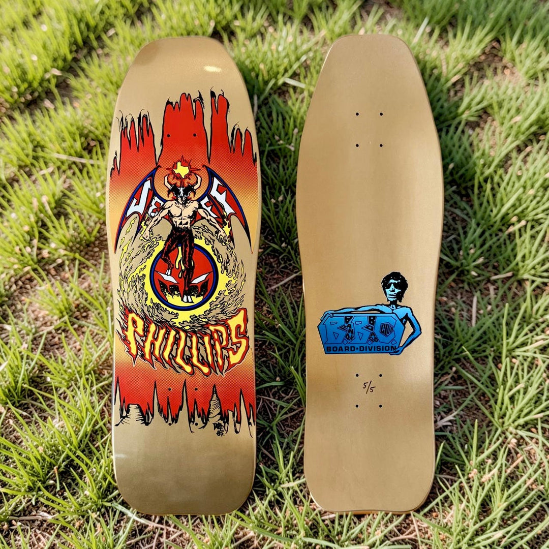 Jeff Phillips DevilMan METALLIC GOLD Limited Edition, BBC Deck HAND-PAINTED 1 of 5