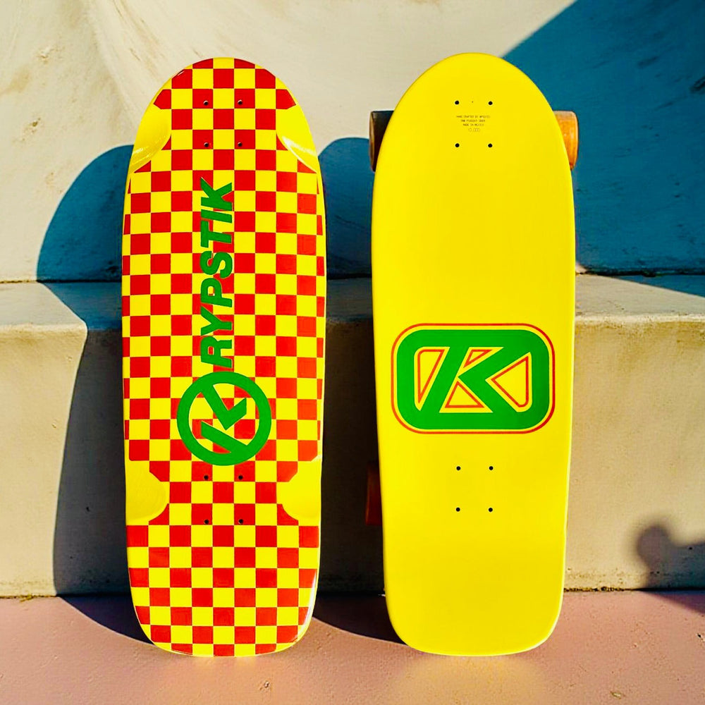 Kryptonics 10"x30" Hand Painted Skateboard Deck