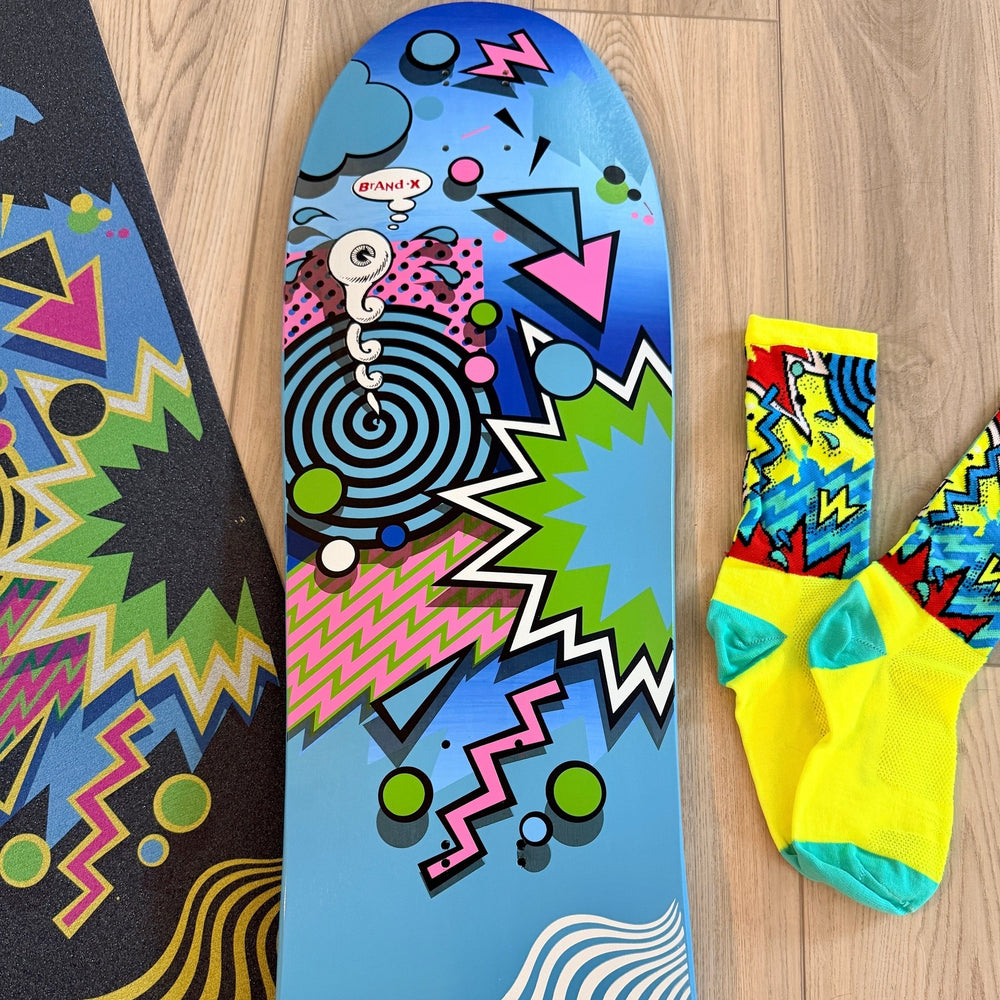 Weirdo Skateboard Combo Pack - Grip, Socks & Deck