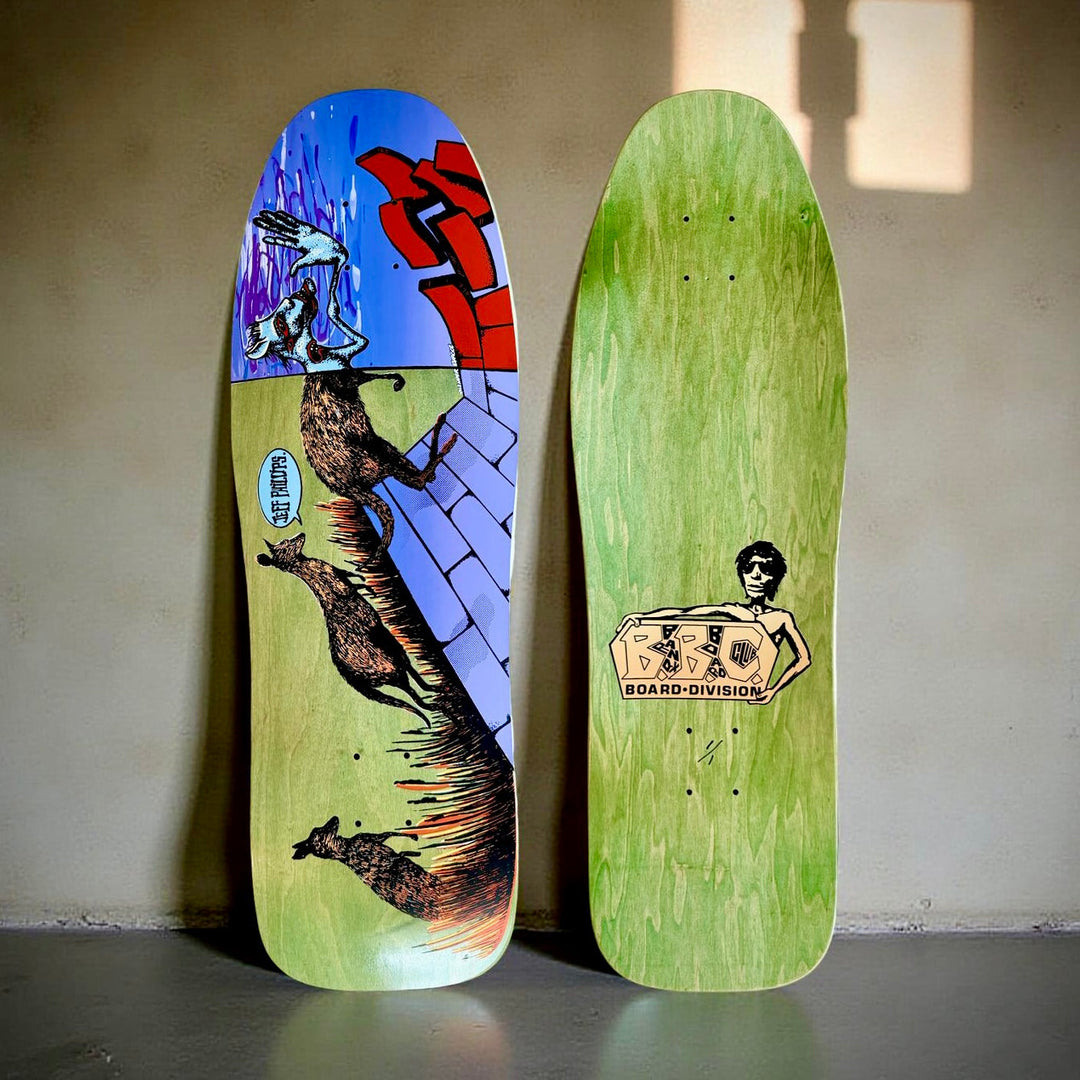 Hand-Painted Jeff Phillips Kangaroo Skateboard Deck