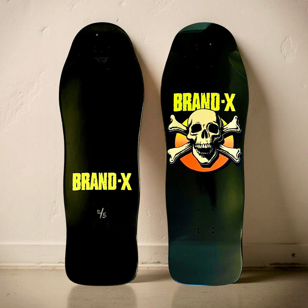 Knucklehead FLOCKED, FLUORESCENT & GLOW-IN-DARK Limited Edition Deck 10.1"x30" HAND PAINTED 1 of 5